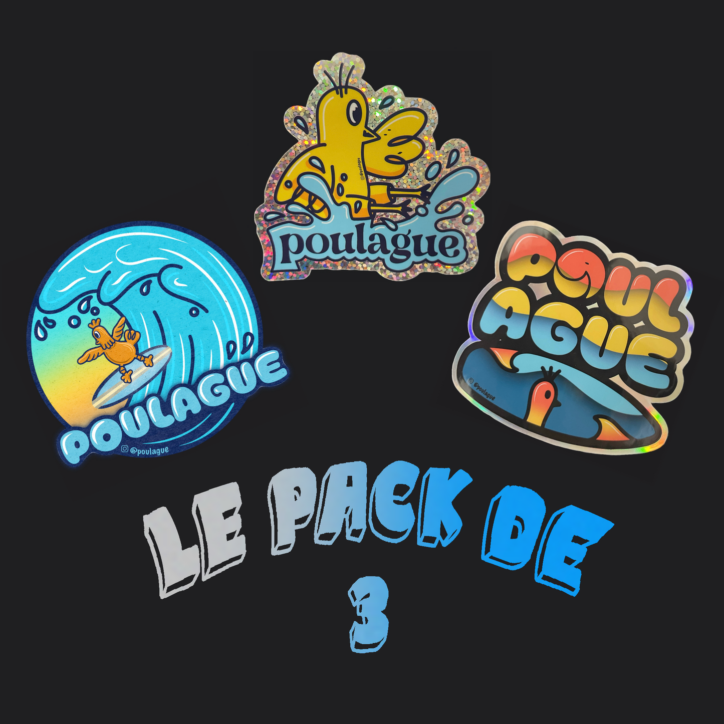Pack 3 stickers
