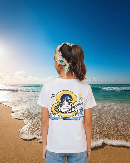 T-shirt Blanc GABRASS x POULAGUE
